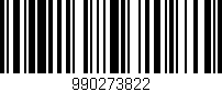 Código de barras (EAN, GTIN, SKU, ISBN): '990273822'