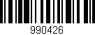Código de barras (EAN, GTIN, SKU, ISBN): '990426'