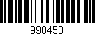 Código de barras (EAN, GTIN, SKU, ISBN): '990450'