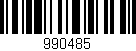 Código de barras (EAN, GTIN, SKU, ISBN): '990485'