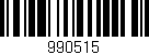 Código de barras (EAN, GTIN, SKU, ISBN): '990515'