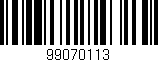 Código de barras (EAN, GTIN, SKU, ISBN): '99070113'