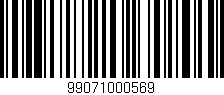 Código de barras (EAN, GTIN, SKU, ISBN): '99071000569'