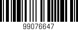 Código de barras (EAN, GTIN, SKU, ISBN): '99076647'