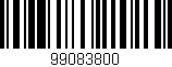 Código de barras (EAN, GTIN, SKU, ISBN): '99083800'