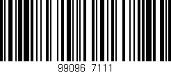 Código de barras (EAN, GTIN, SKU, ISBN): '99096/7111'