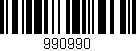 Código de barras (EAN, GTIN, SKU, ISBN): '990990'