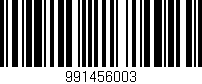 Código de barras (EAN, GTIN, SKU, ISBN): '991456003'