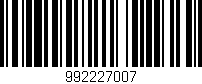 Código de barras (EAN, GTIN, SKU, ISBN): '992227007'