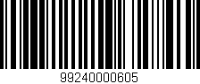 Código de barras (EAN, GTIN, SKU, ISBN): '99240000605'