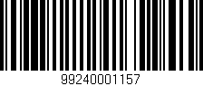 Código de barras (EAN, GTIN, SKU, ISBN): '99240001157'