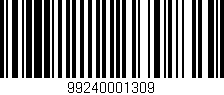 Código de barras (EAN, GTIN, SKU, ISBN): '99240001309'