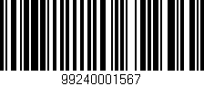 Código de barras (EAN, GTIN, SKU, ISBN): '99240001567'