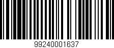 Código de barras (EAN, GTIN, SKU, ISBN): '99240001637'