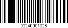Código de barras (EAN, GTIN, SKU, ISBN): '99240001825'