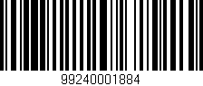 Código de barras (EAN, GTIN, SKU, ISBN): '99240001884'