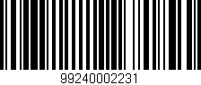 Código de barras (EAN, GTIN, SKU, ISBN): '99240002231'