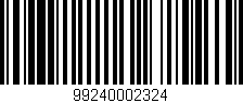 Código de barras (EAN, GTIN, SKU, ISBN): '99240002324'