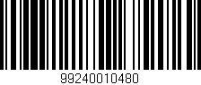 Código de barras (EAN, GTIN, SKU, ISBN): '99240010480'