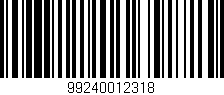 Código de barras (EAN, GTIN, SKU, ISBN): '99240012318'