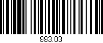 Código de barras (EAN, GTIN, SKU, ISBN): '993.03'