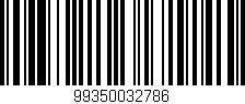 Código de barras (EAN, GTIN, SKU, ISBN): '99350032786'