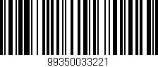 Código de barras (EAN, GTIN, SKU, ISBN): '99350033221'