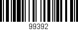 Código de barras (EAN, GTIN, SKU, ISBN): '99392'