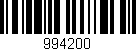 Código de barras (EAN, GTIN, SKU, ISBN): '994200'