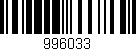 Código de barras (EAN, GTIN, SKU, ISBN): '996033'