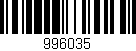 Código de barras (EAN, GTIN, SKU, ISBN): '996035'