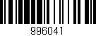 Código de barras (EAN, GTIN, SKU, ISBN): '996041'