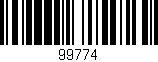 Código de barras (EAN, GTIN, SKU, ISBN): '99774'
