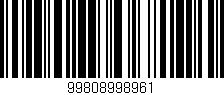 Código de barras (EAN, GTIN, SKU, ISBN): '99808998961'