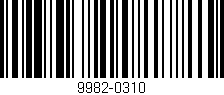Código de barras (EAN, GTIN, SKU, ISBN): '9982-0310'