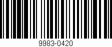 Código de barras (EAN, GTIN, SKU, ISBN): '9983-0420'