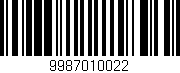Código de barras (EAN, GTIN, SKU, ISBN): '9987010022'