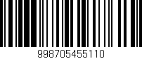 Código de barras (EAN, GTIN, SKU, ISBN): '998705455110'