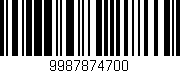 Código de barras (EAN, GTIN, SKU, ISBN): '9987874700'