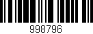 Código de barras (EAN, GTIN, SKU, ISBN): '998796'
