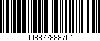 Código de barras (EAN, GTIN, SKU, ISBN): '998877888701'