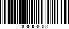 Código de barras (EAN, GTIN, SKU, ISBN): '99889089008'
