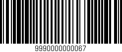 Código de barras (EAN, GTIN, SKU, ISBN): '9990000000067'