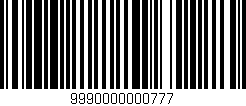 Código de barras (EAN, GTIN, SKU, ISBN): '9990000000777'