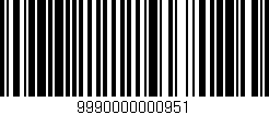 Código de barras (EAN, GTIN, SKU, ISBN): '9990000000951'