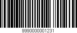 Código de barras (EAN, GTIN, SKU, ISBN): '9990000001231'