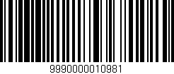 Código de barras (EAN, GTIN, SKU, ISBN): '9990000010981'