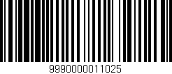 Código de barras (EAN, GTIN, SKU, ISBN): '9990000011025'