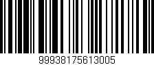 Código de barras (EAN, GTIN, SKU, ISBN): '99938175613005'