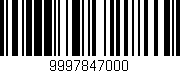 Código de barras (EAN, GTIN, SKU, ISBN): '9997847000'